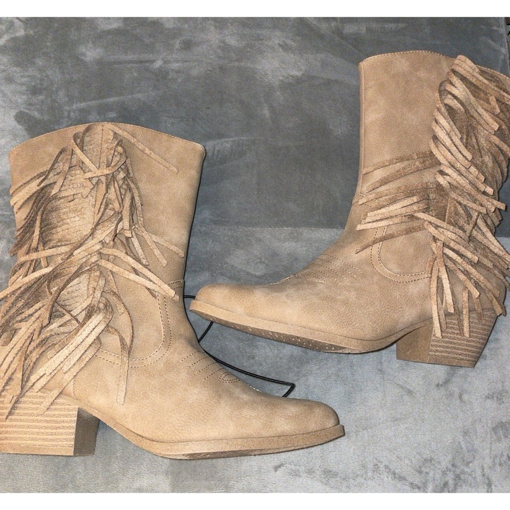 Pop Womens Korra Stacked Heel Cowboy Boots - Picture 2 of 8